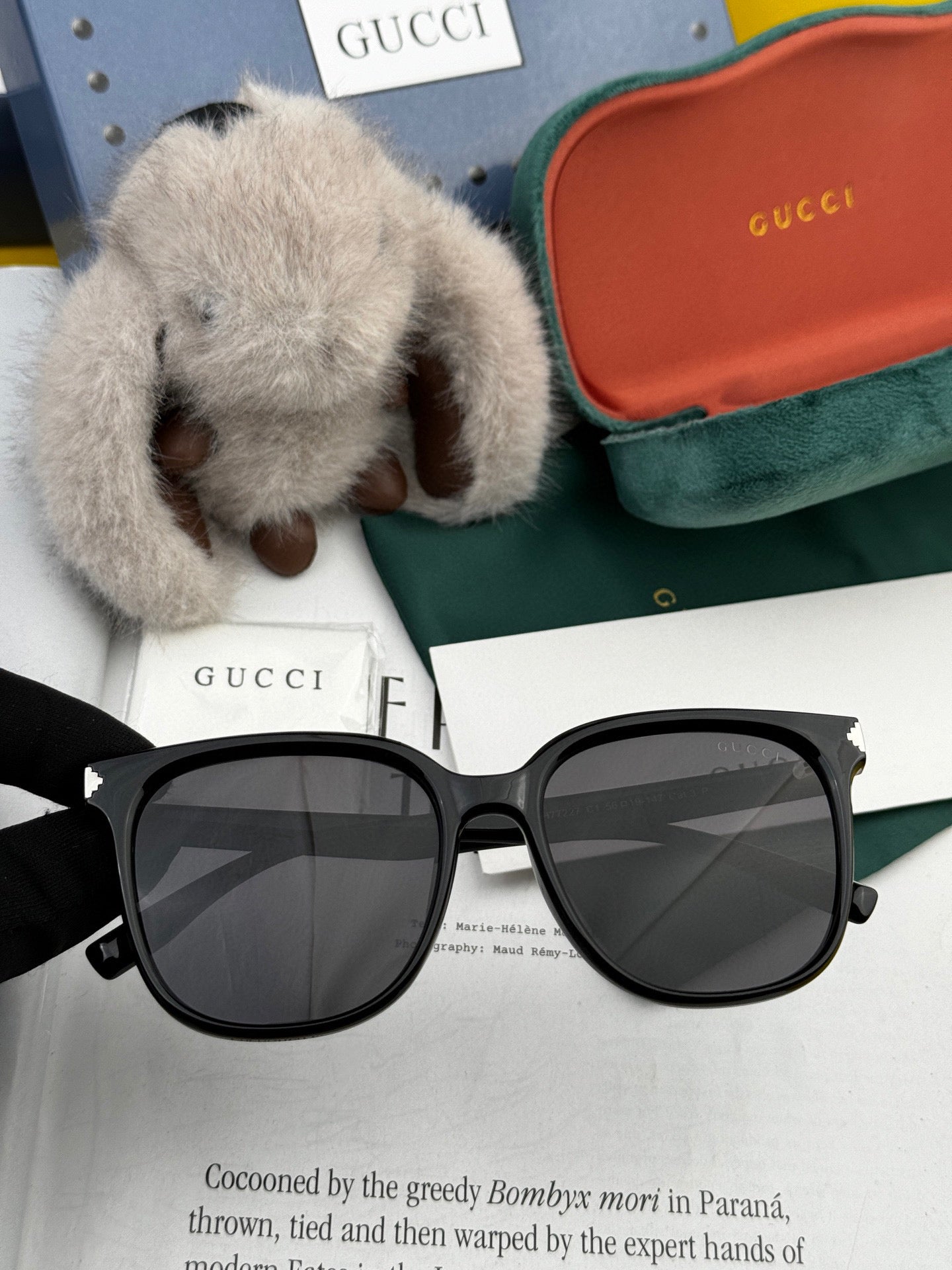 GUCCI SQUARE FRAME SUNGLASSES G77722 IN ACETATE