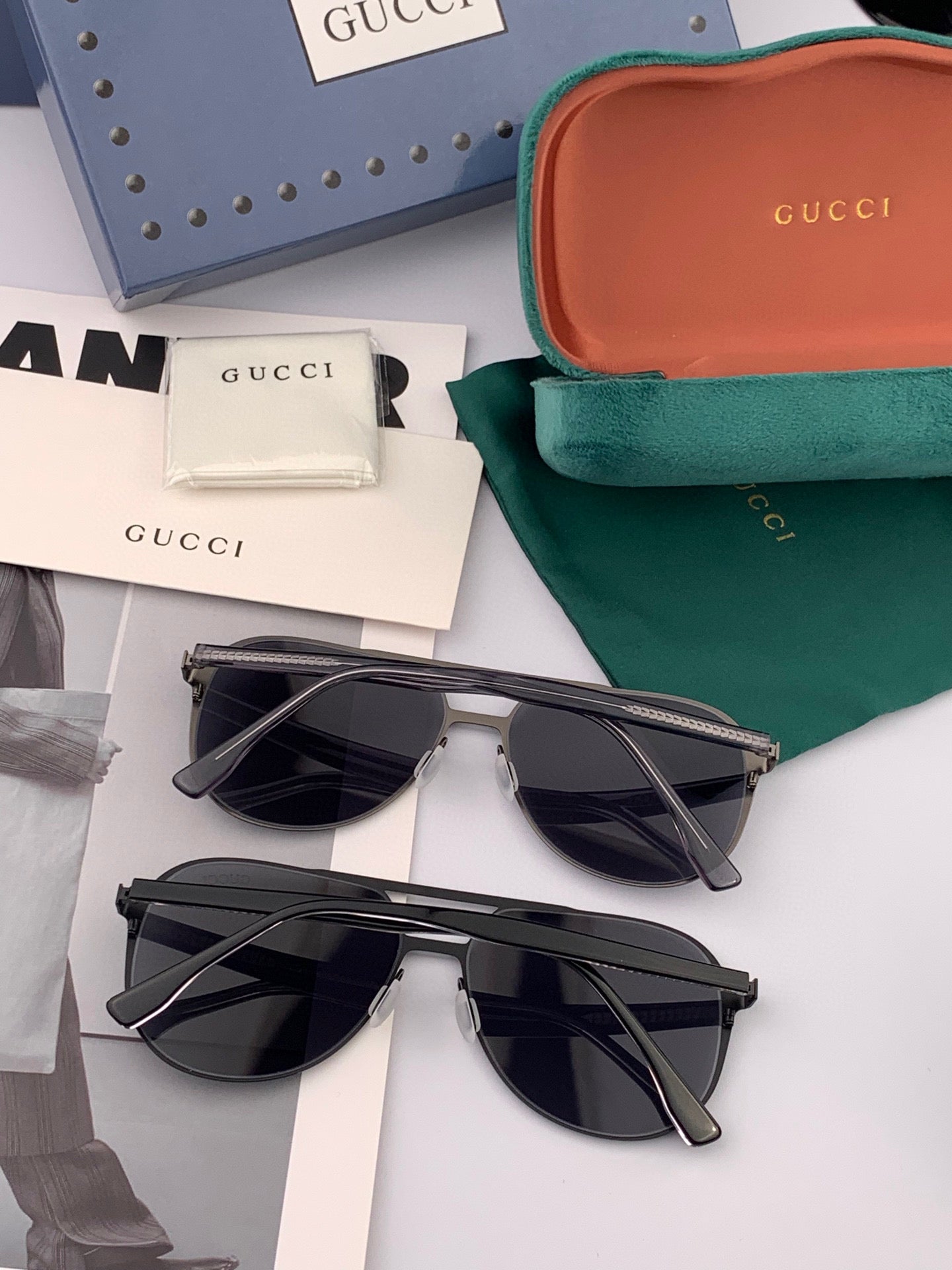 GUCCI AVIATOR FRAME SUNGLASSES G7810 IN METAL