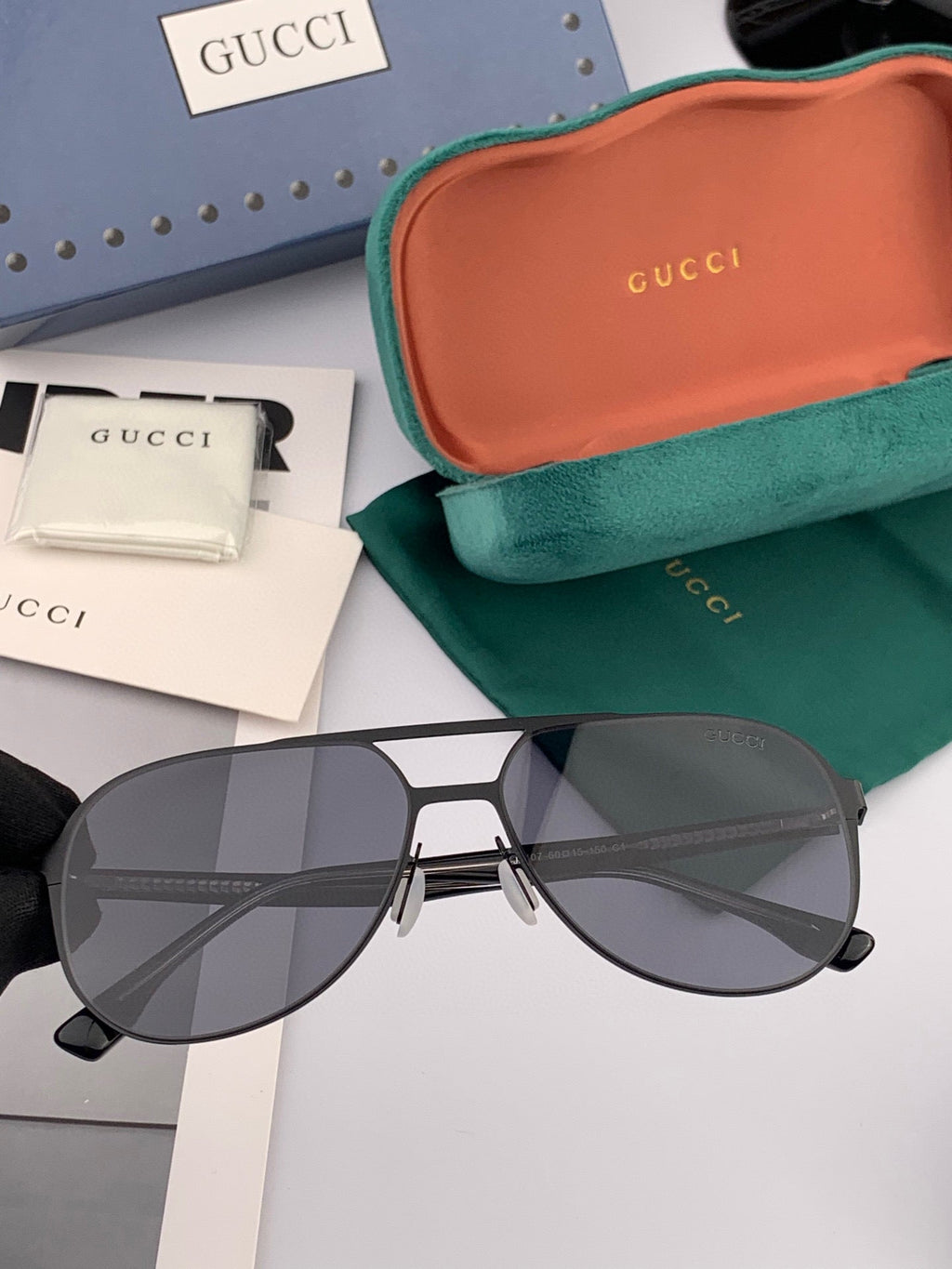 GUCCI AVIATOR FRAME SUNGLASSES G7810 IN METAL