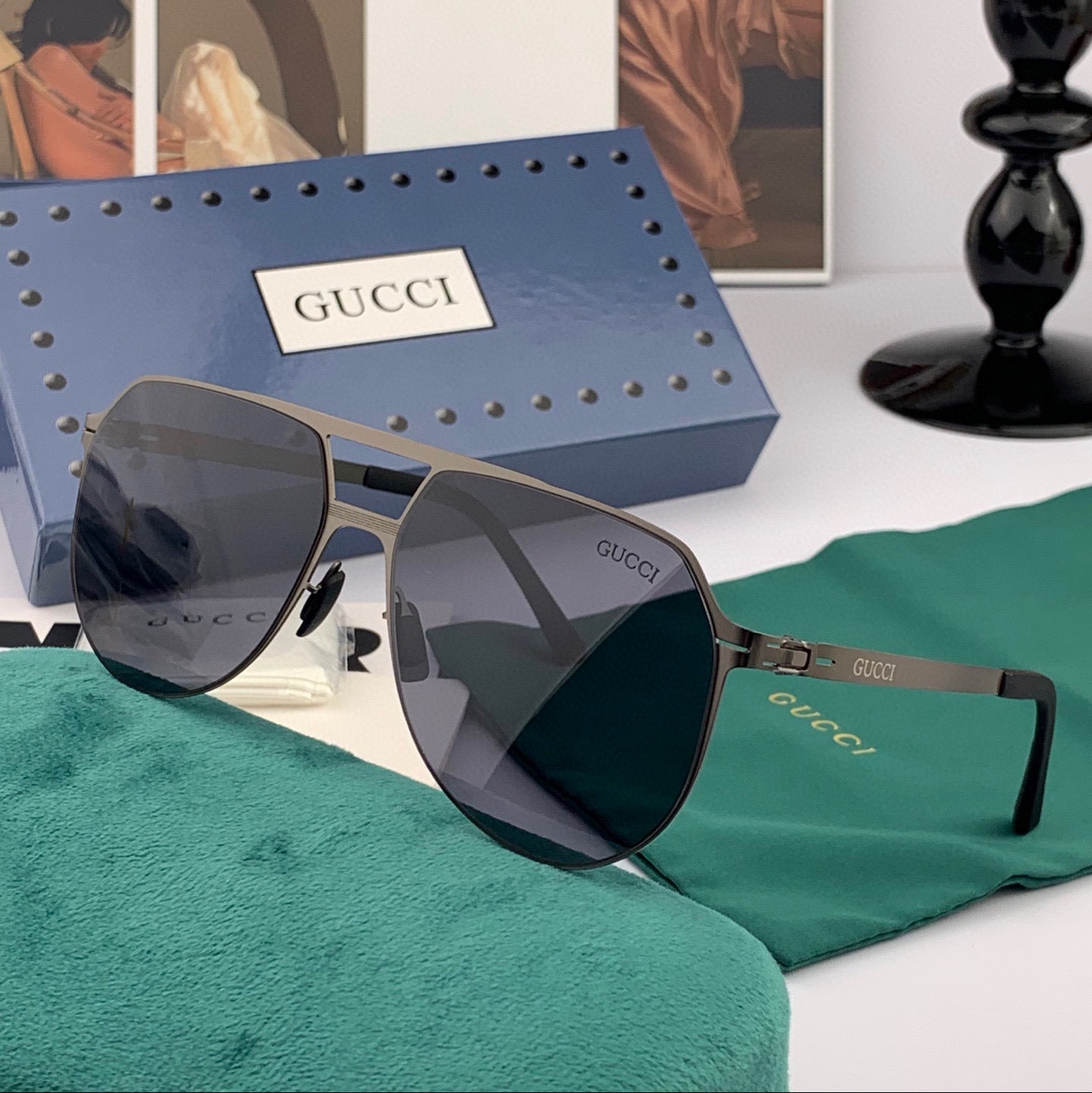 GUCCI NAVIGATOR FRAME SUNGLASSES G5731 IN METAL