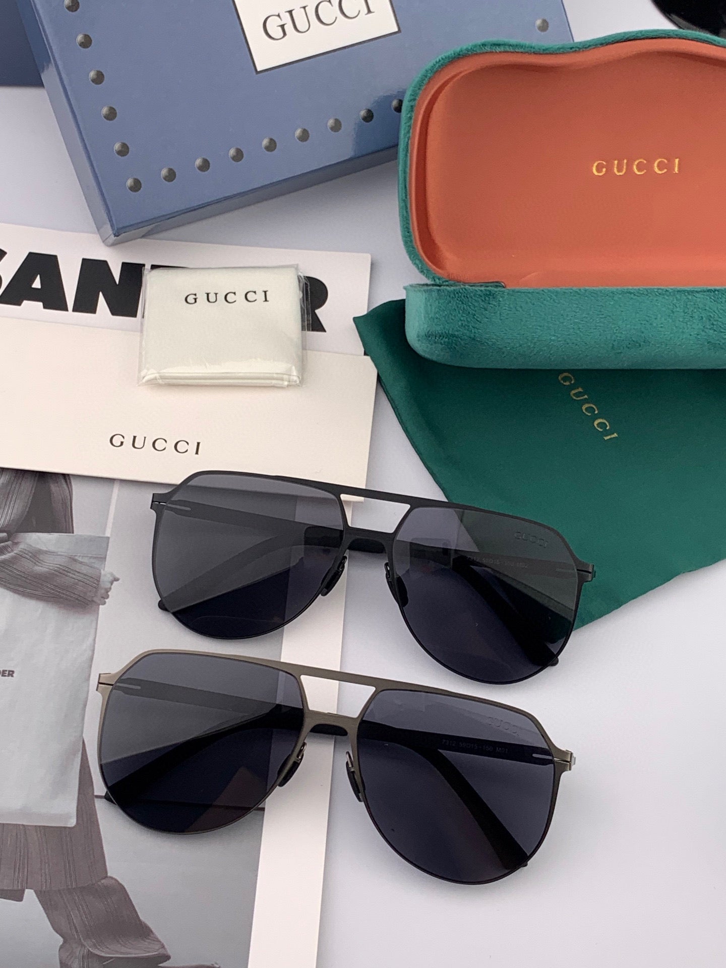 GUCCI NAVIGATOR FRAME SUNGLASSES G5731 IN METAL