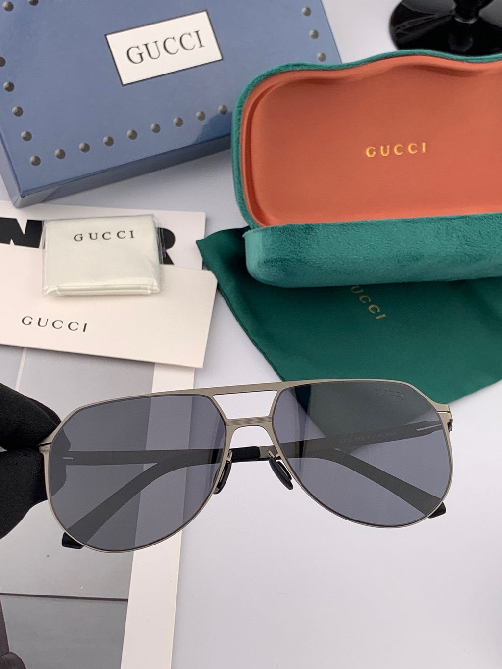 GUCCI NAVIGATOR FRAME SUNGLASSES G5731 IN METAL