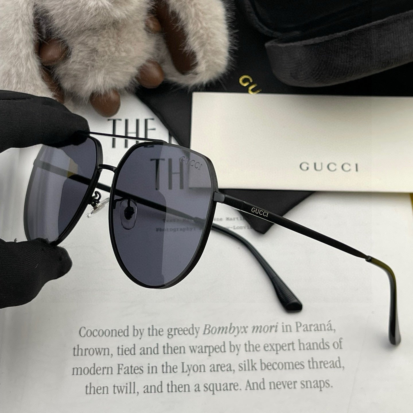 GUCCI AVIATOR FRAME SUNGLASSES G9225 IN METAL
