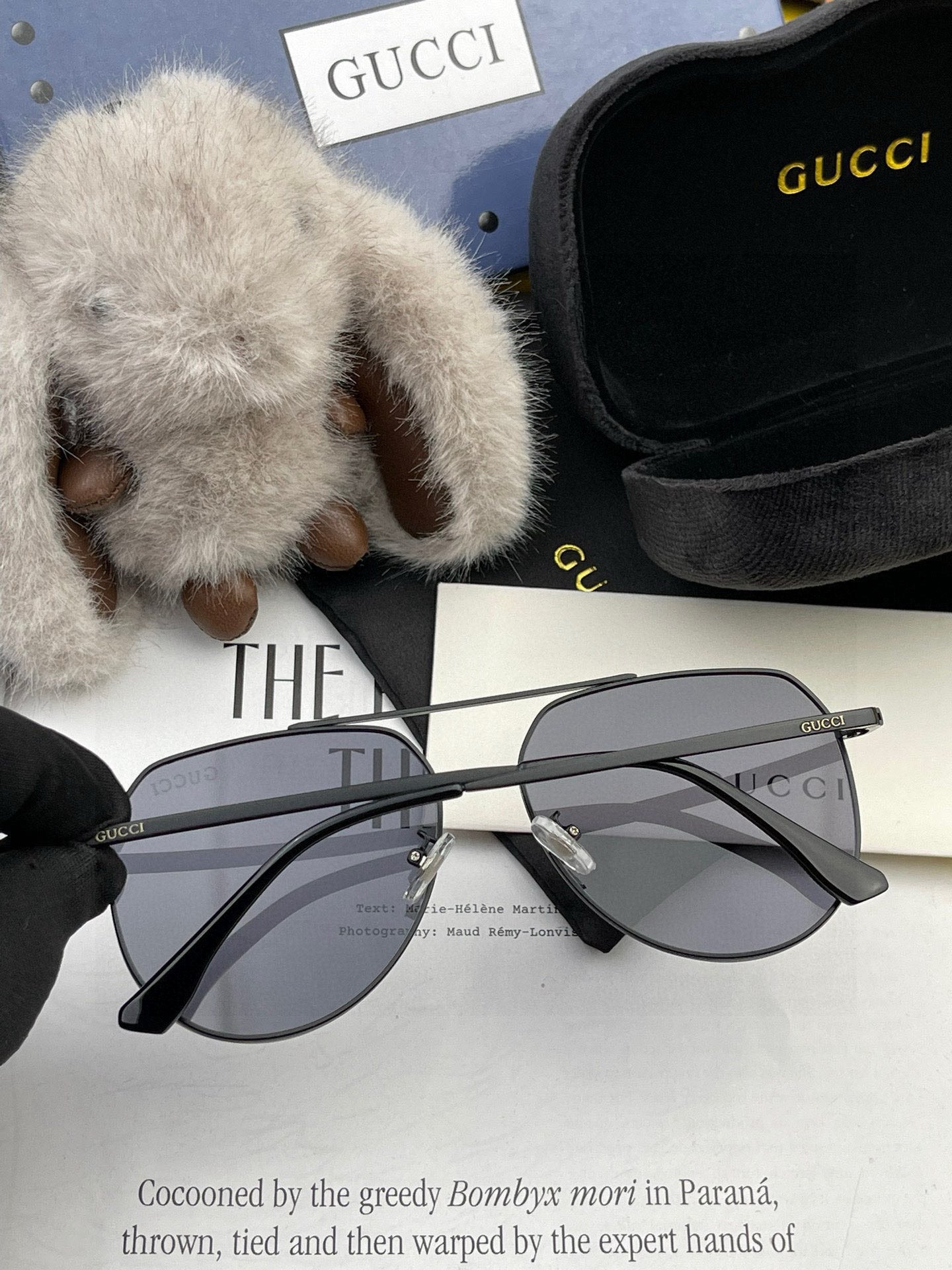 GUCCI AVIATOR FRAME SUNGLASSES G9225 IN METAL