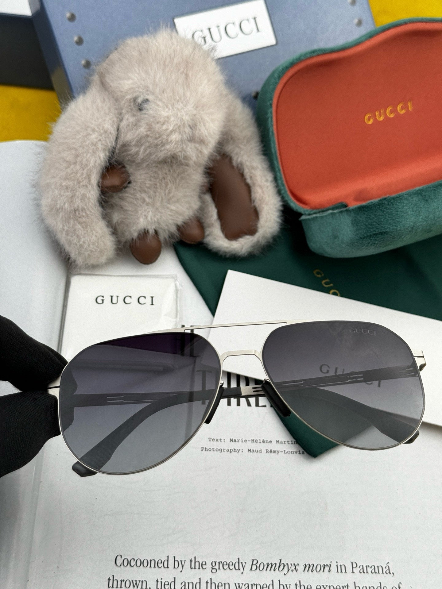 GUCCI AVIATOR FRAME SUNGLASSES G139 IN METAL