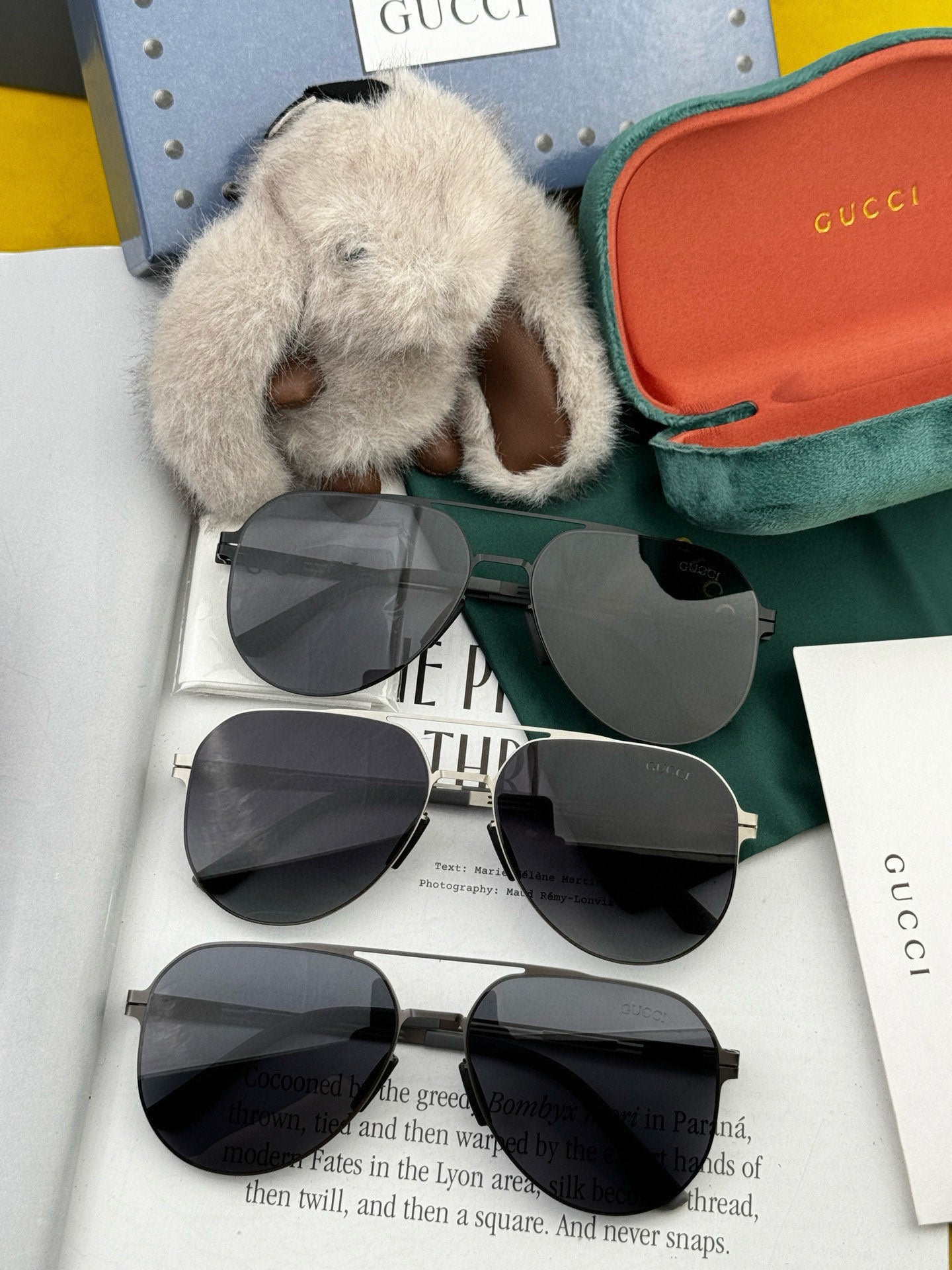 GUCCI AVIATOR FRAME SUNGLASSES G139 IN METAL