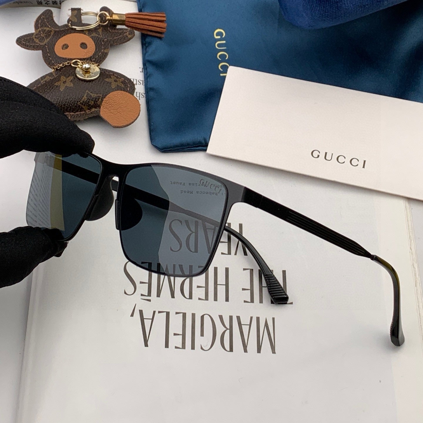 GUCCI RECTANGULAR FRAME SUNGLASSES G2805 IN METAL