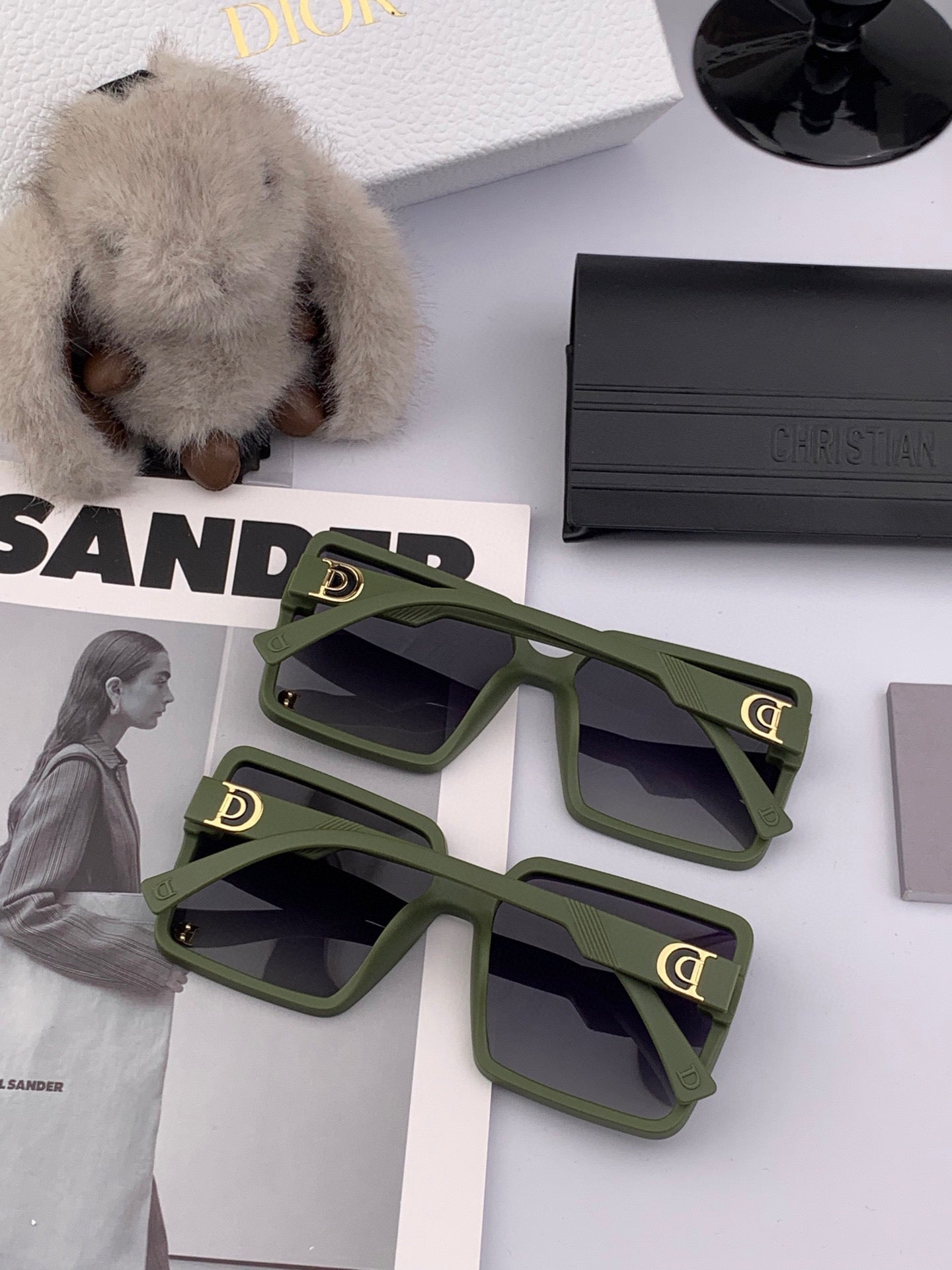 DIOR MONTAIGNE SUNGLASSES CD1595 IN GREEN ACETATE