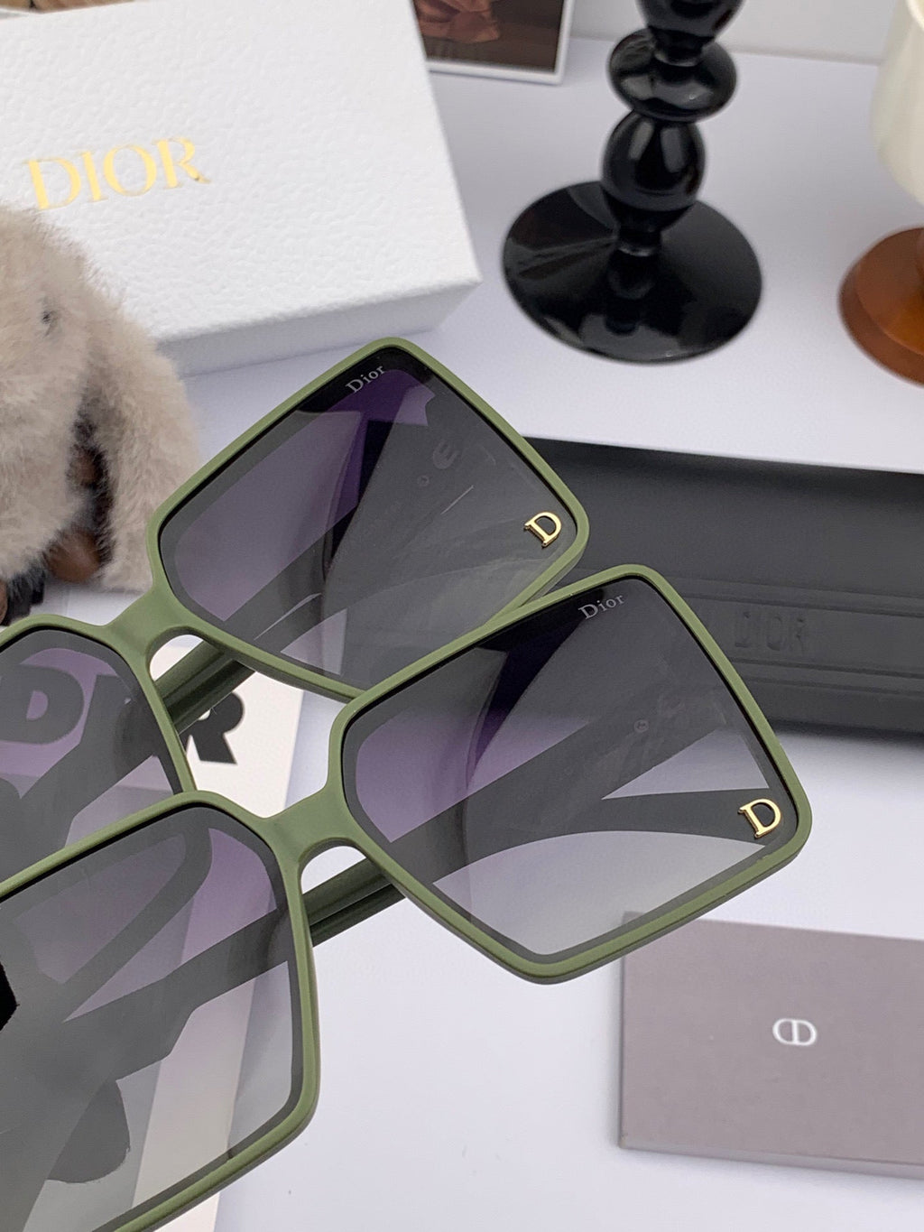 DIOR MONTAIGNE SUNGLASSES CD1595 IN GREEN ACETATE
