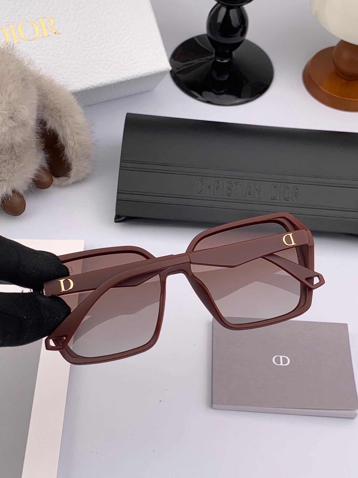 DIOR MONTAIGNE SUNGLASSES D7732 IN BROWN ACETATE