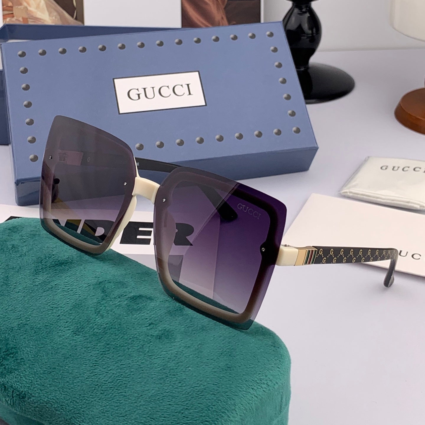 GUCCI SQUARE FRAME SUNGLASSES G9222 IN ACETATE