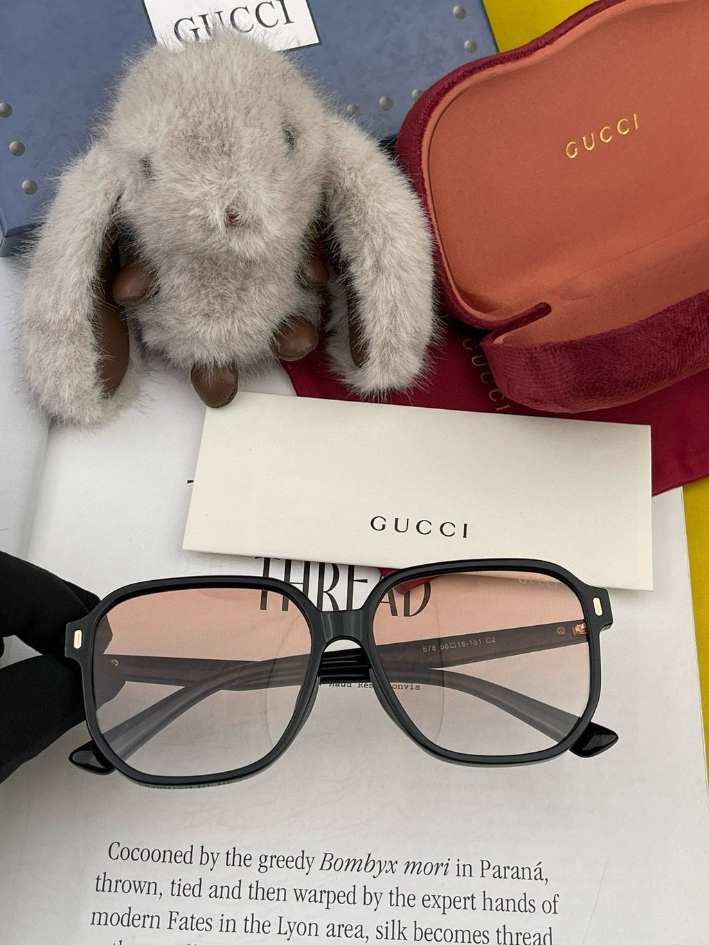 GUCCI SQUARE FRAME SUNGLASSES G867 IN ACETATE