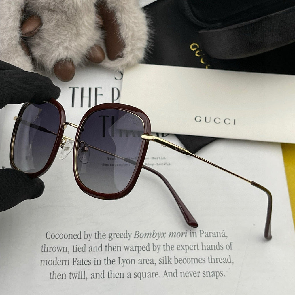 GUCCI SQUARE FRAME SUNGLASSES G2242 IN ACETATE AND METAL