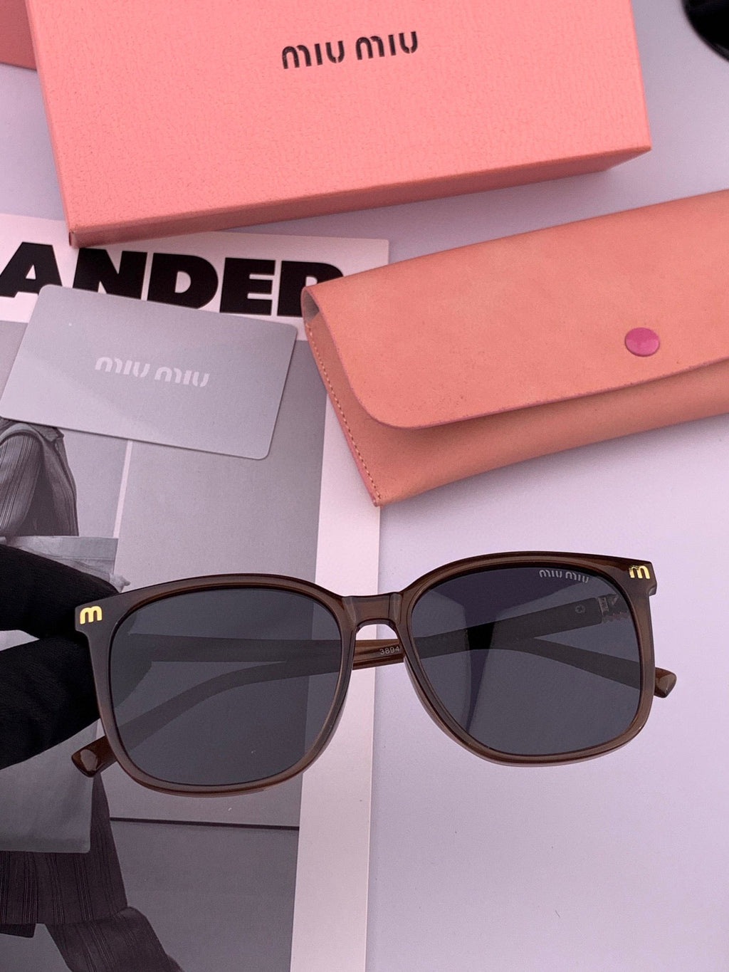 MIU MIU RUNWAY SQUARE SUNGLASSES M4389 IN ACETATE