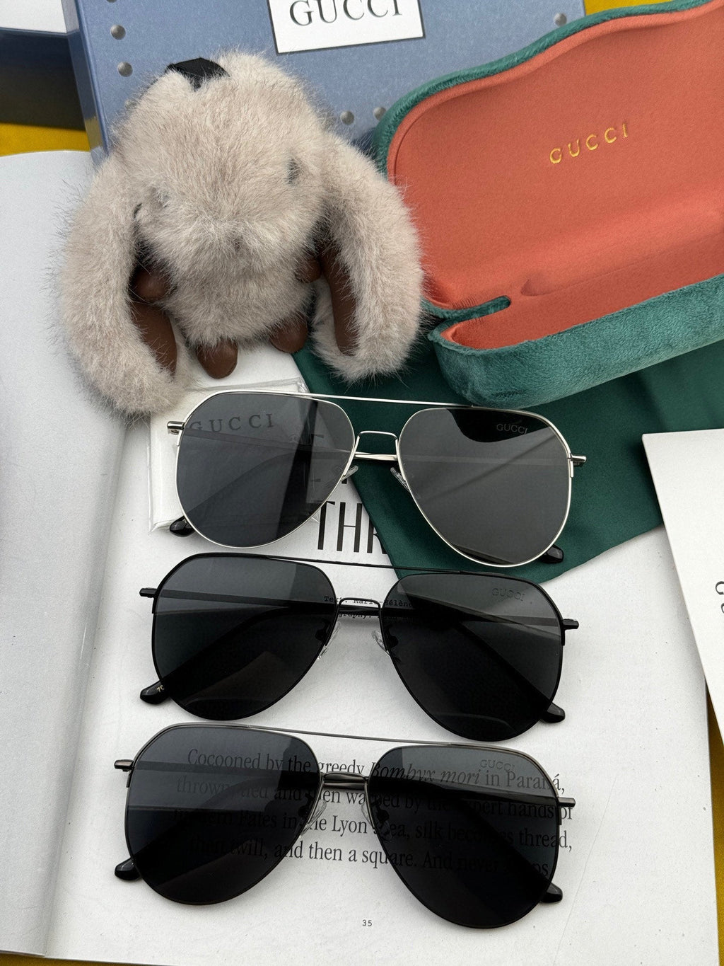 GUCCI AVIATOR FRAME SUNGLASSES G1702 IN METAL