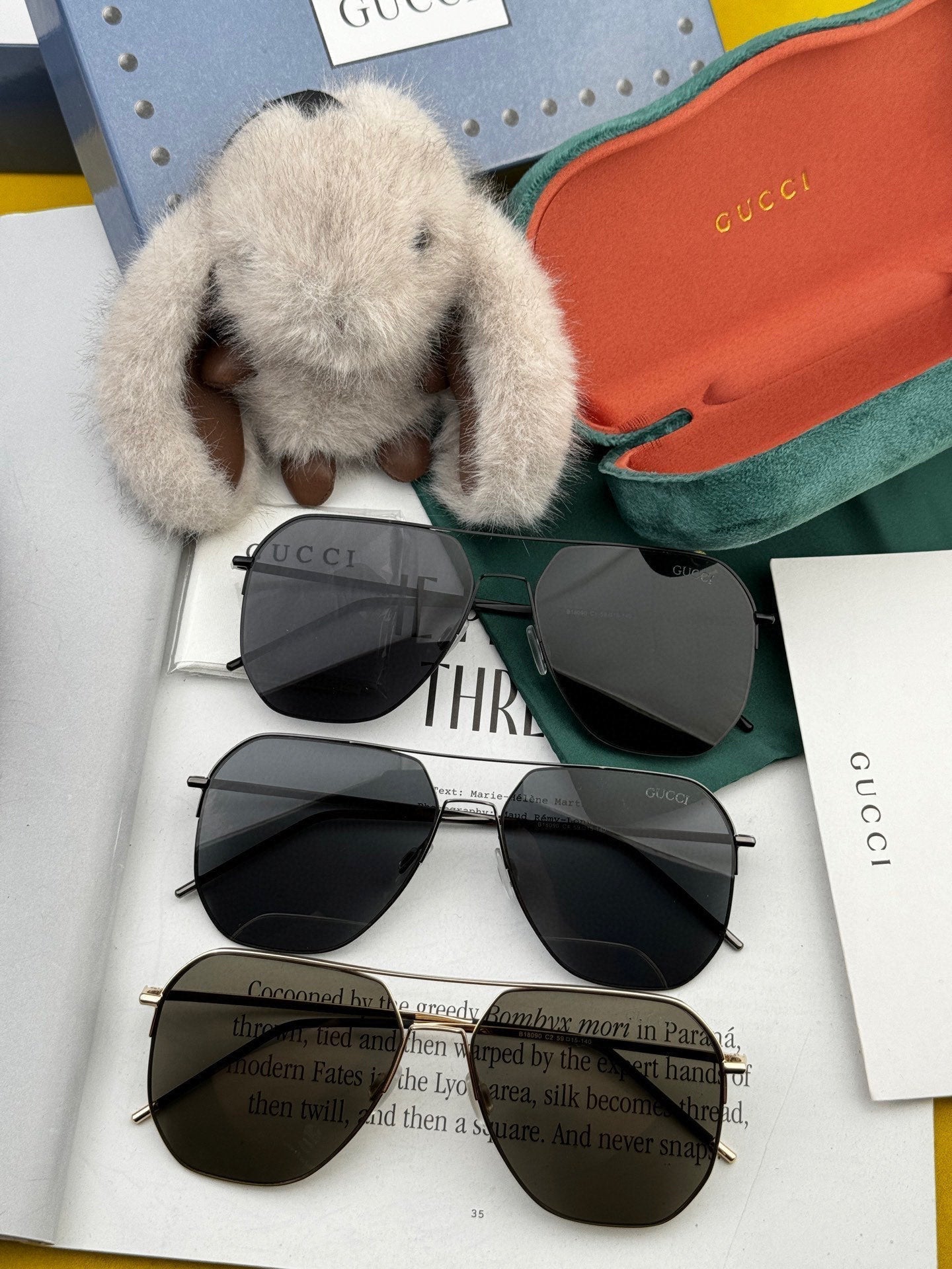 GUCCI NAVIGATOR FRAME SUNGLASSES G01810 IN METAL
