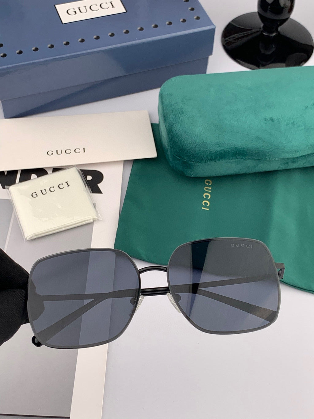 GUCCI SQUARE FRAME SUNGLASSES G2374 IN METAL