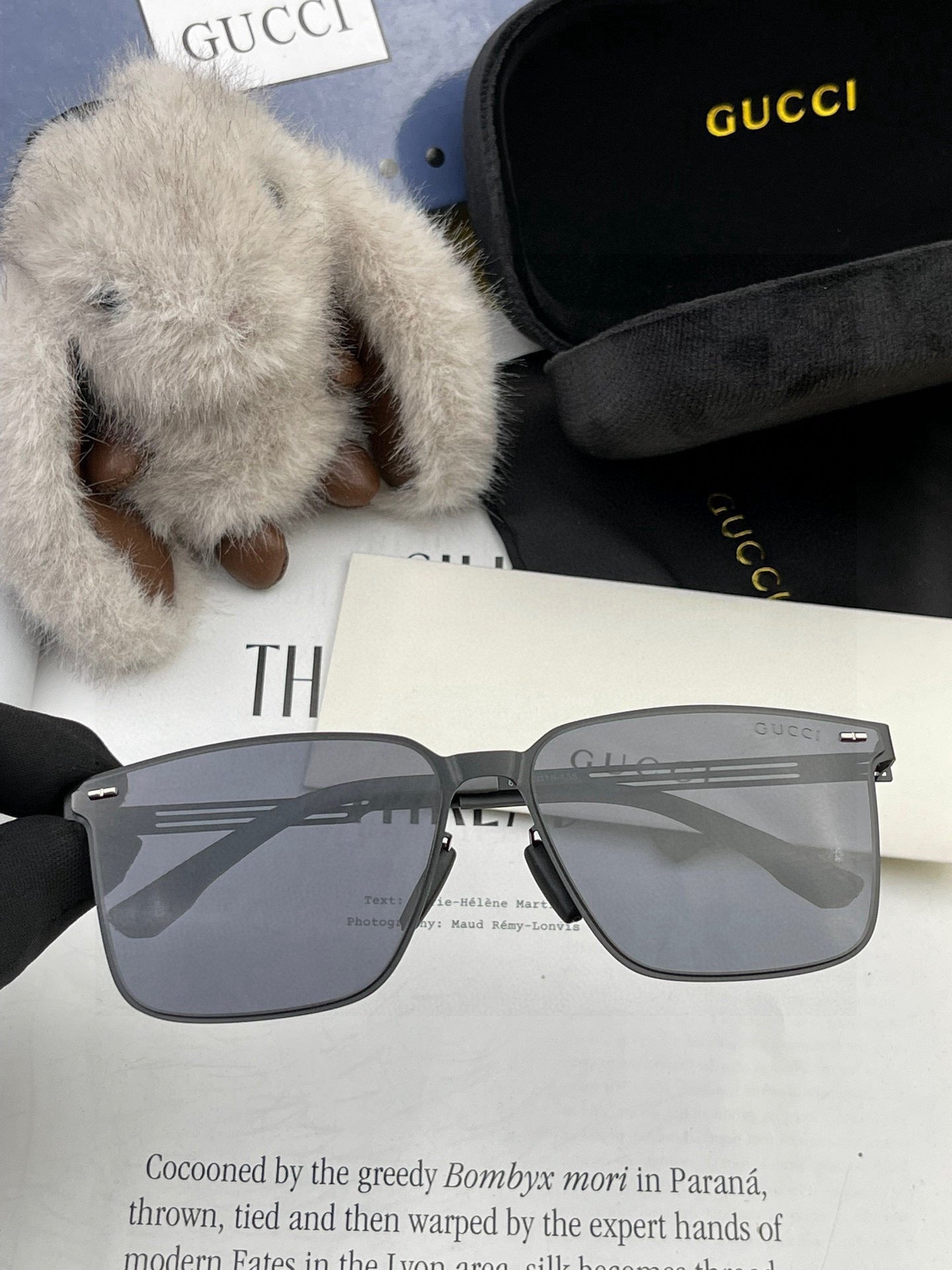 GUCCI BUTTERFLY FRAME SUNGLASSES G176 IN METAL