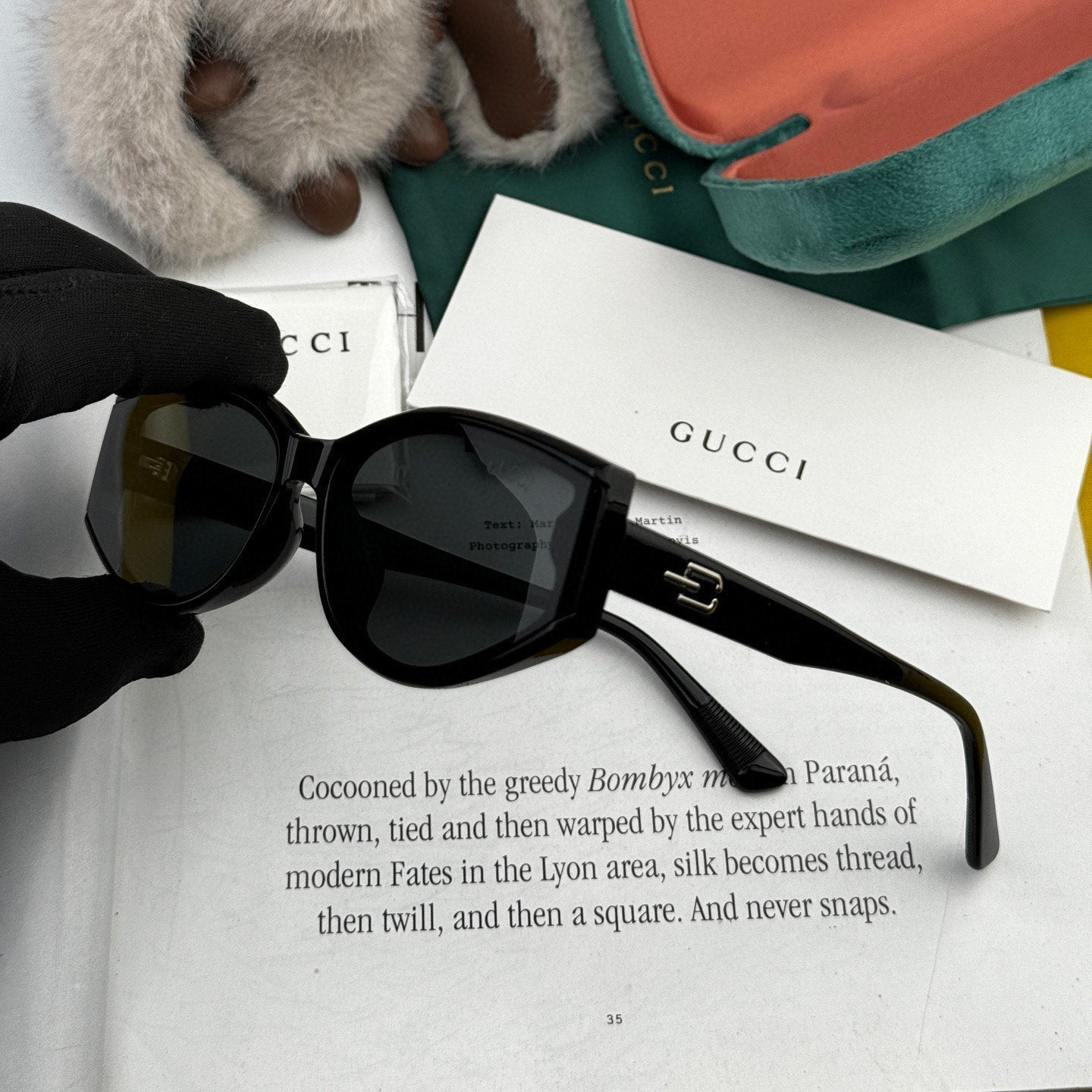 GUCCI GEOMETRIC FRAME SUNGLASSES G7315 IN ACETATE