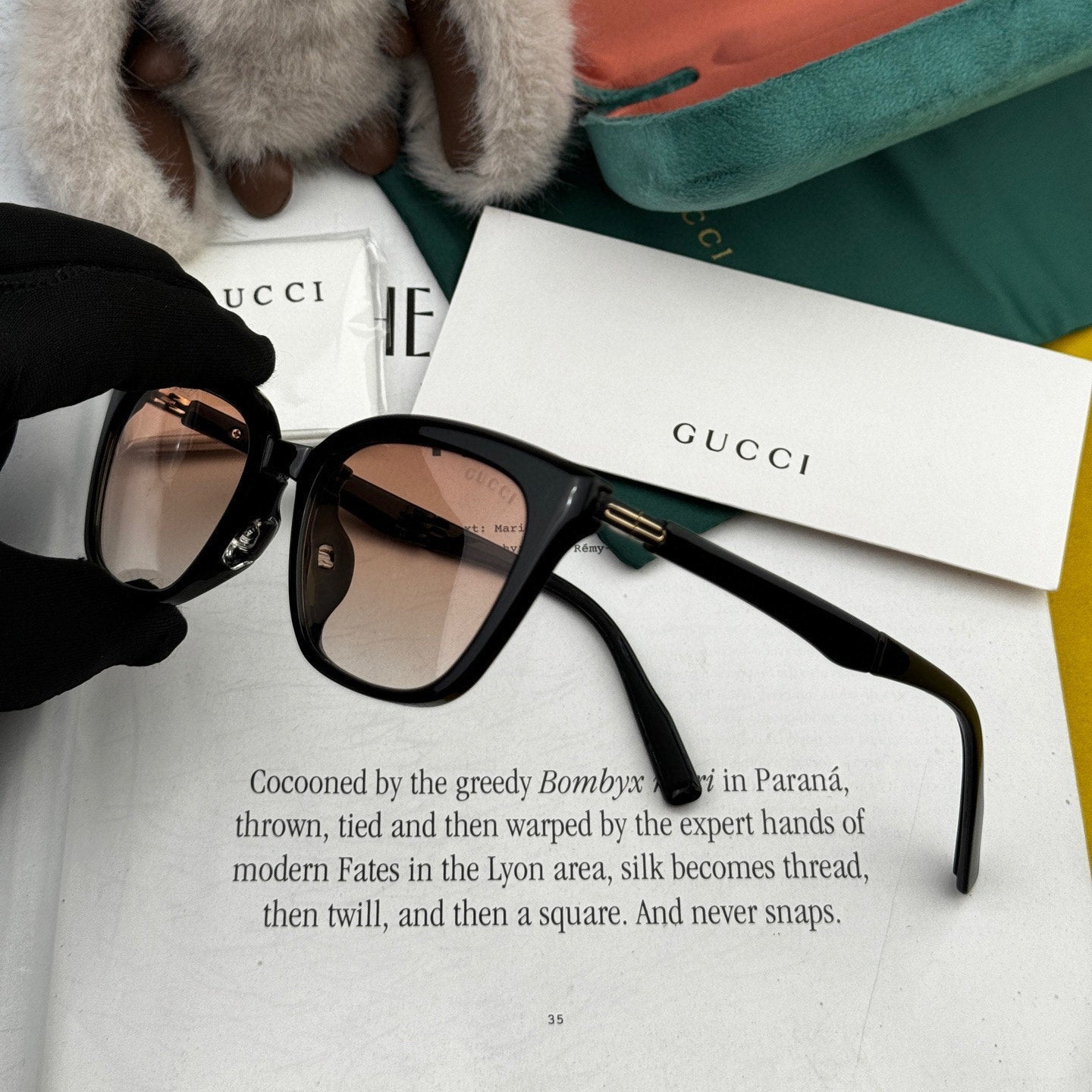 GUCCI FOLDABLE SQUARE FRAME SUNGLASSES G4319 IN ACETATE