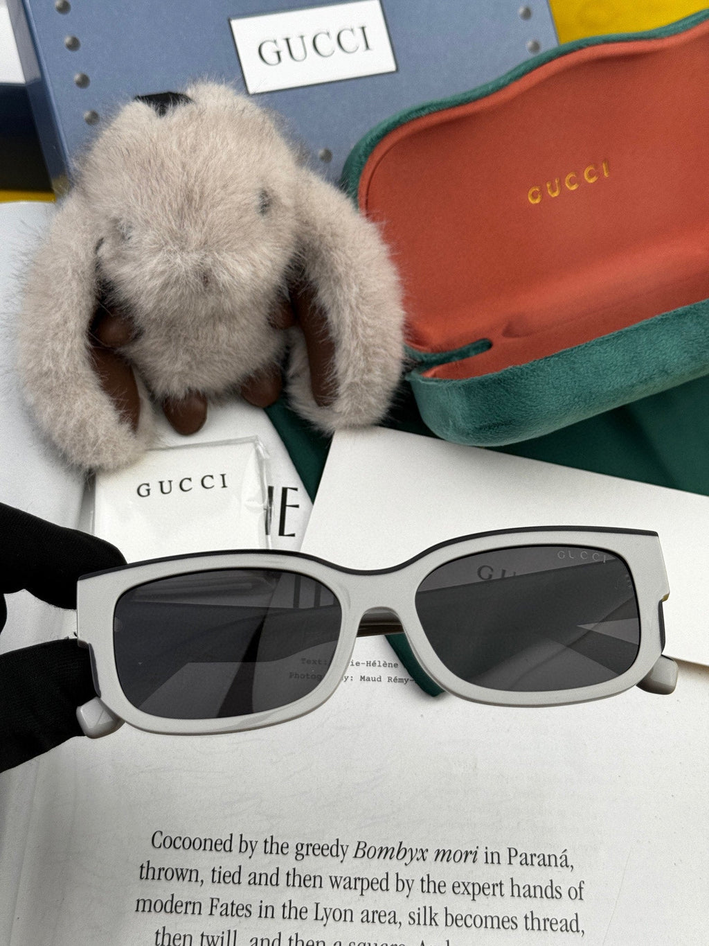 GUCCI RECTANGULAR FRAME SUNGLASSES G0110 IN ACETATE