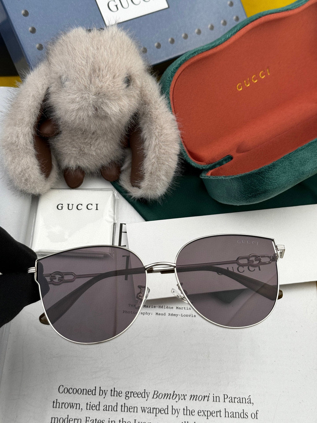 GUCCI BUTTERFLY FRAME SUNGLASSES G3635 IN METAL