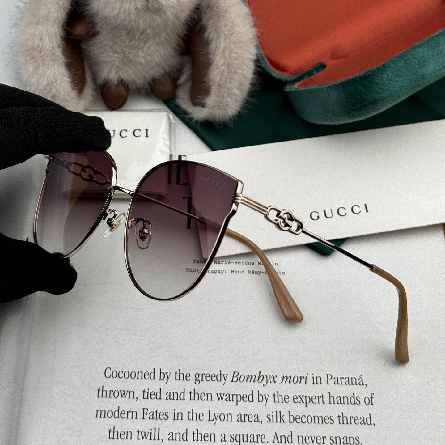 GUCCI BUTTERFLY FRAME SUNGLASSES G3635 IN METAL