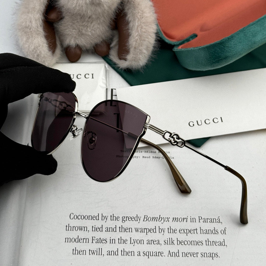GUCCI BUTTERFLY FRAME SUNGLASSES G3635 IN METAL