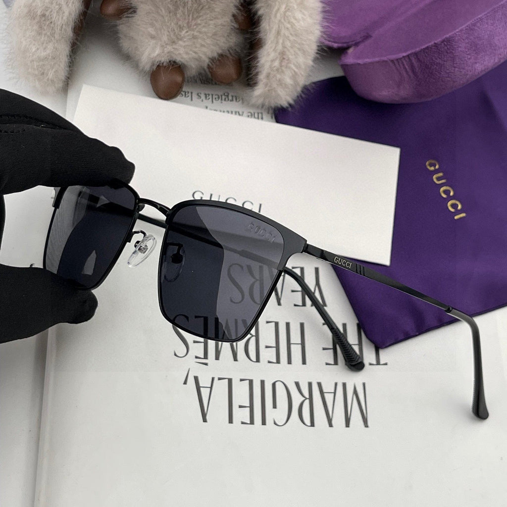 GUCCI RECTANGULAR FRAME SUNGLASSES G3370 IN ACETATE AND METAL