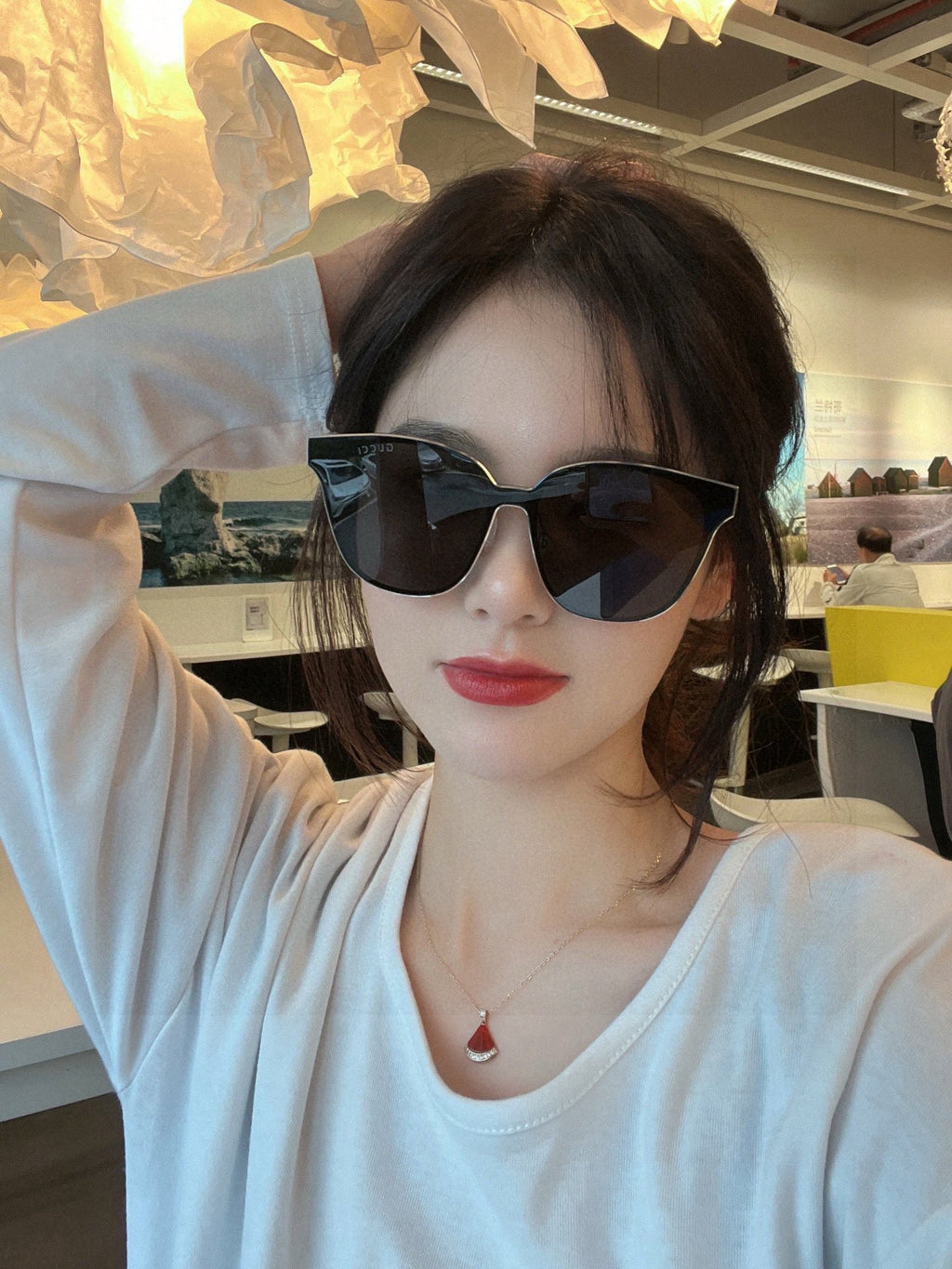 GUCCI BUTTERFLY FRAME SUNGLASSES G580 IN ACETATE