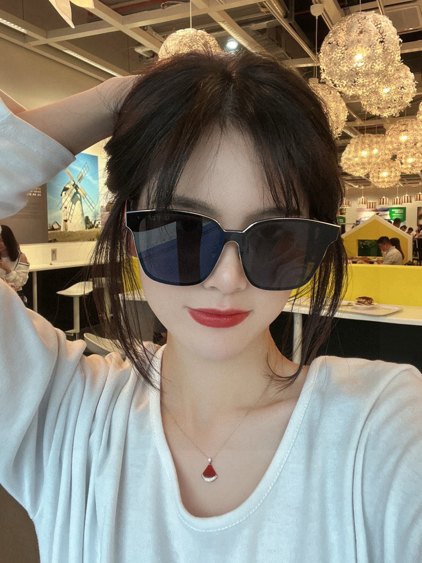 GUCCI RECTANGULAR FRAME METAL SUNGLASSES G380 IN ACETATE