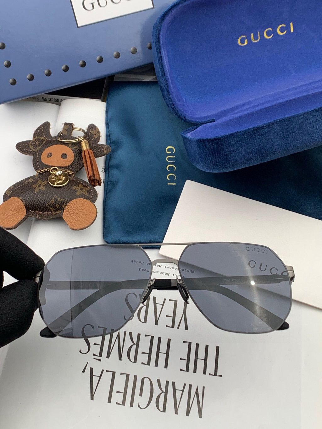 GUCCI NAVIGATOR FRAME SUNGLASSES G7730 IN METAL