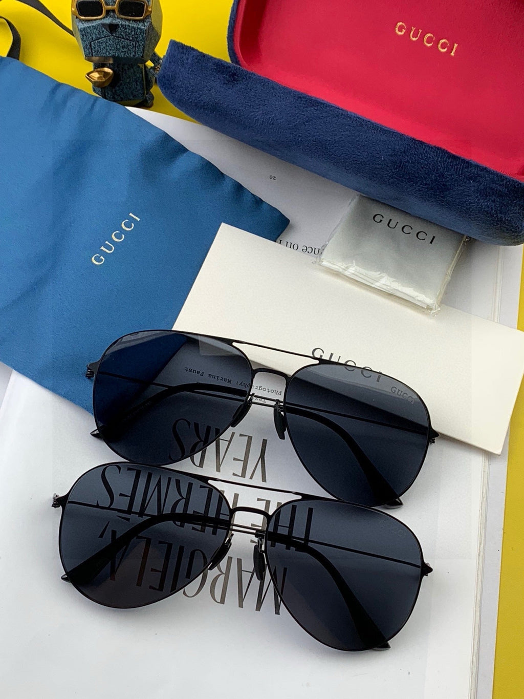 GUCCI AVIATOR FRAME SUNGLASSES 5800 IN METAL
