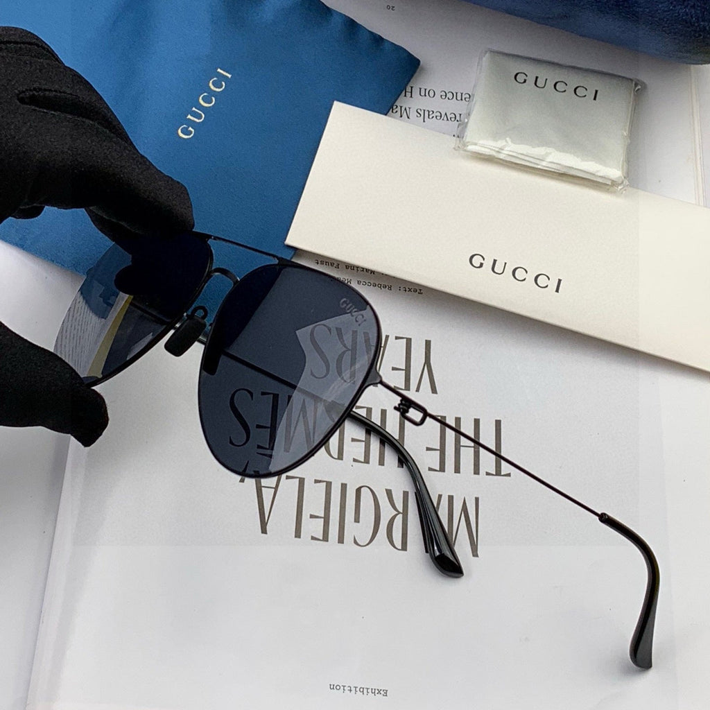 GUCCI AVIATOR FRAME SUNGLASSES 5800 IN METAL