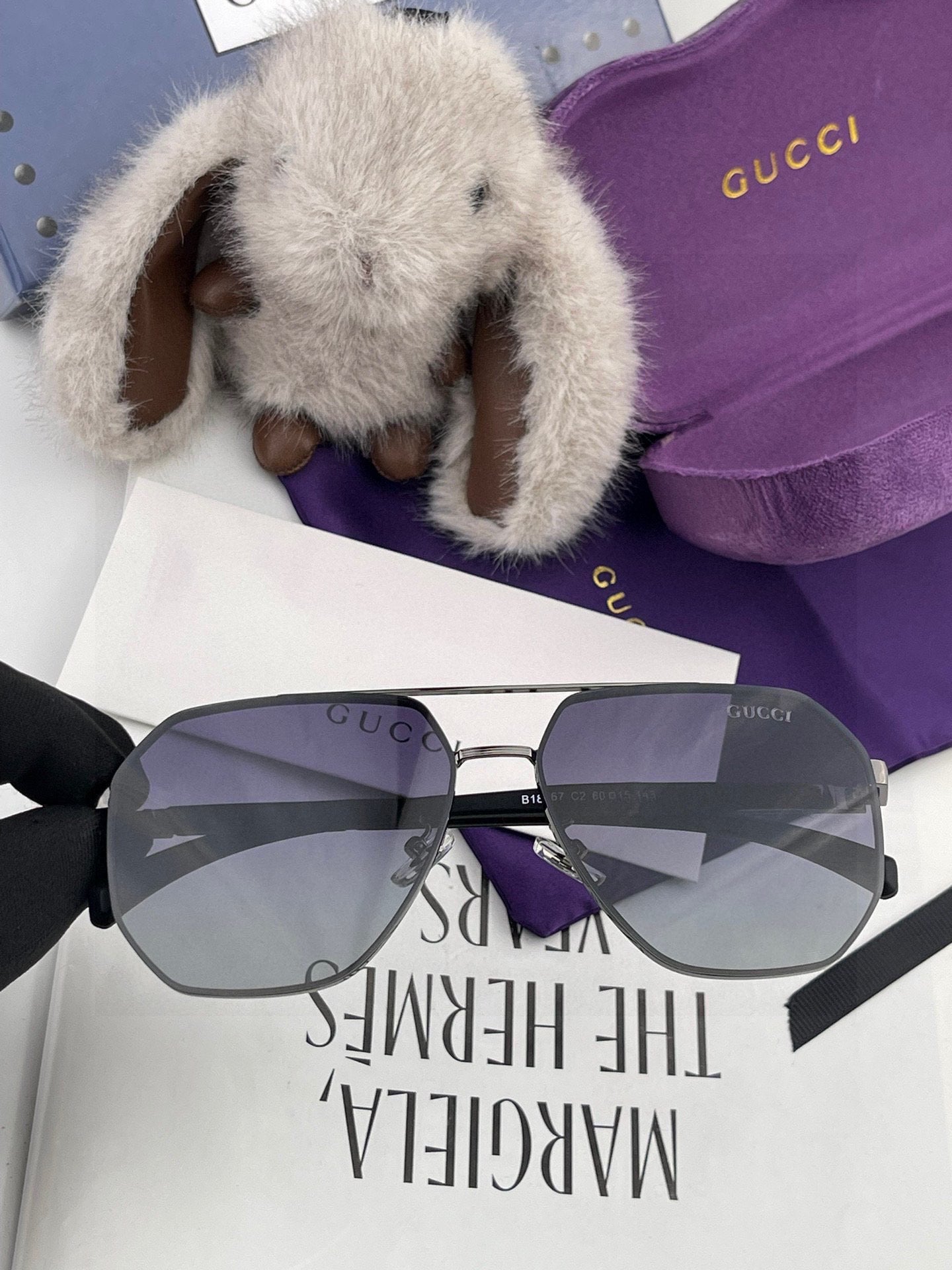 GUCCI NAVIGATOR FRAME SUNGLASSES G71806 IN METAL