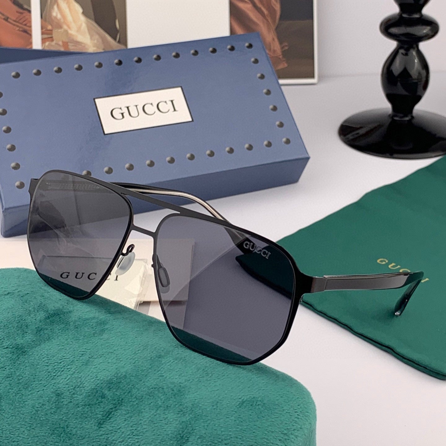 GUCCI NAVIGATOR FRAME SUNGLASSES G8810 IN METAL