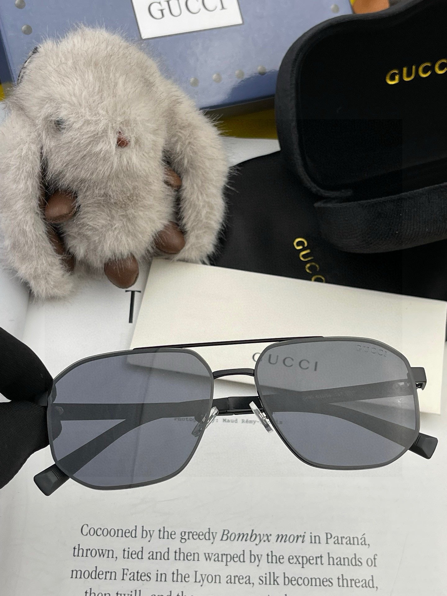 GUCCI NAVIGATOR FRAME SUNGLASSES 0228 IN METAL