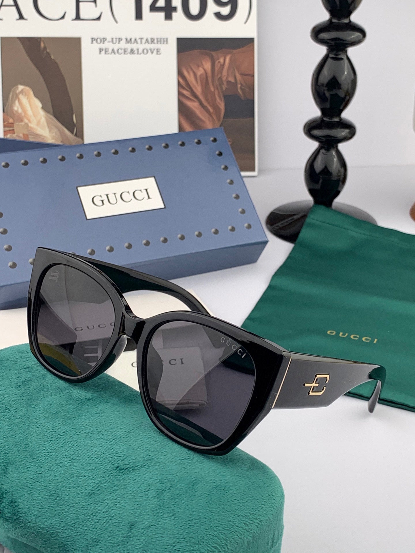 GUCCI BUTTERFLY FRAME SUNGLASSES G9317 IN ACETATE