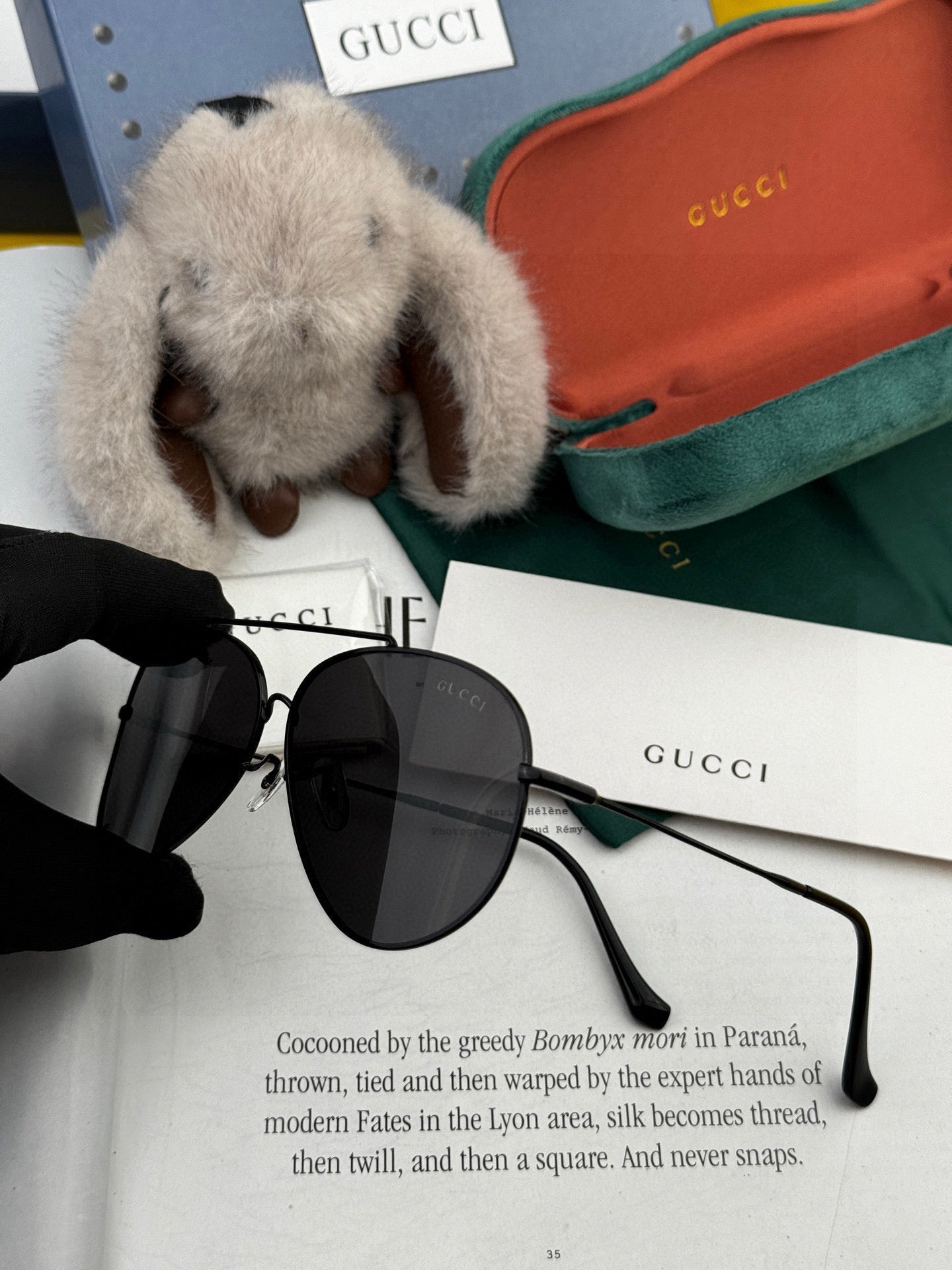 GUCCI AVIATOR FRAME SUNGLASSES G2203 IN METAL