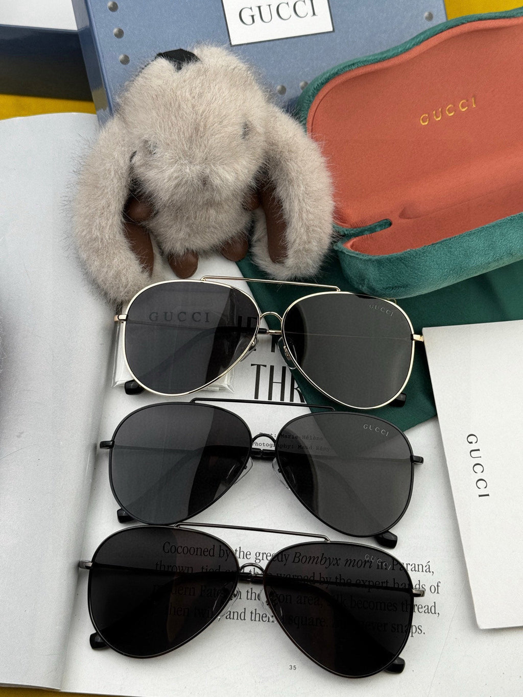 GUCCI AVIATOR FRAME SUNGLASSES G2203 IN METAL