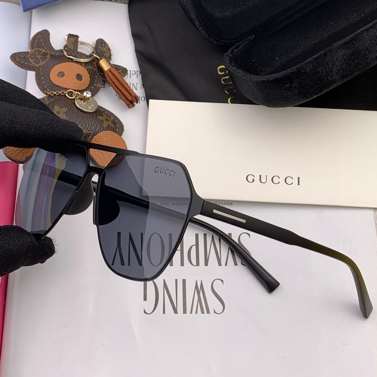 GUCCI LOW NOSE BRIDGE FIT SUNGLASSES G3807 IN METAL