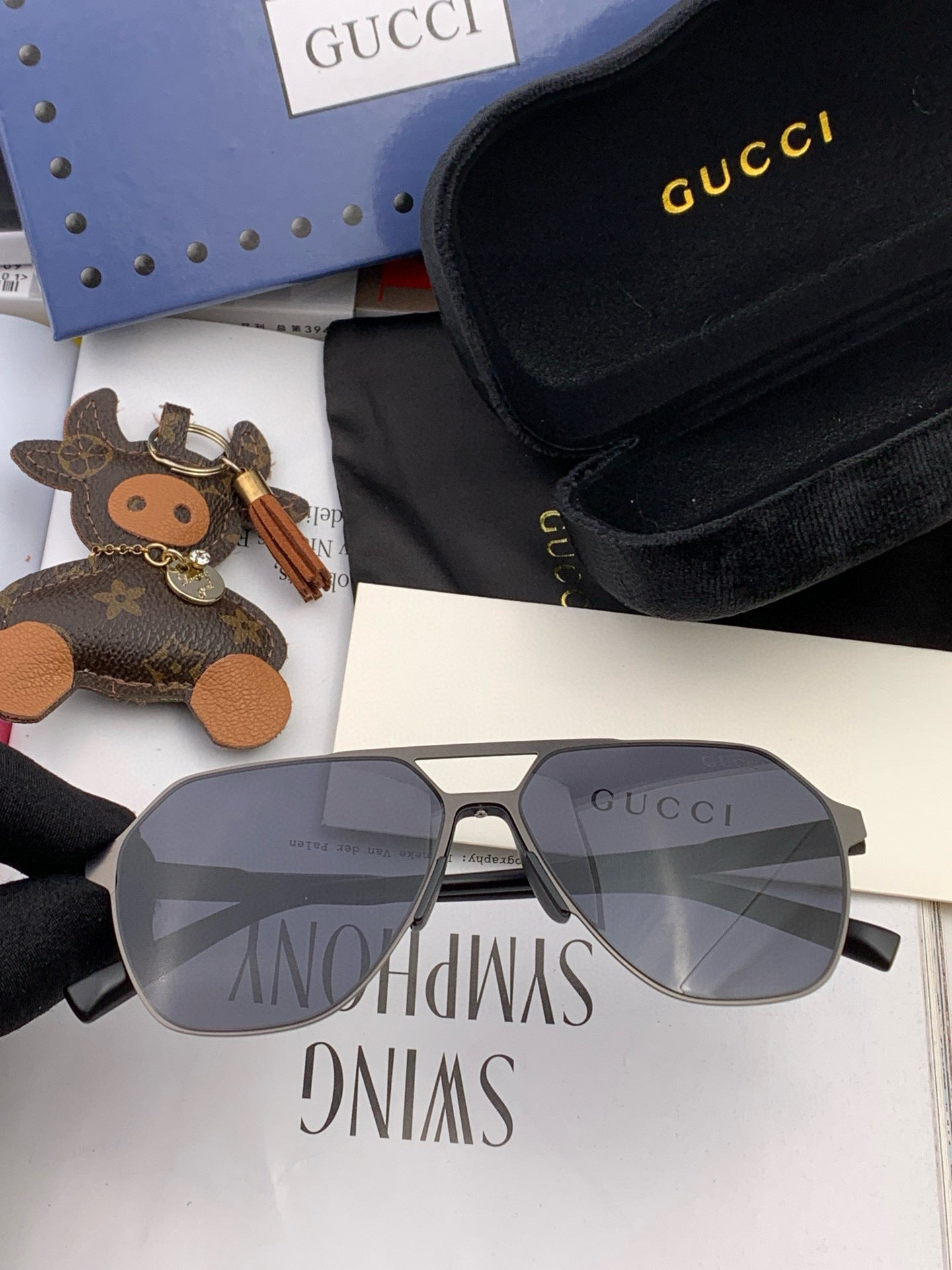 GUCCI LOW NOSE BRIDGE FIT SUNGLASSES G3807 IN METAL