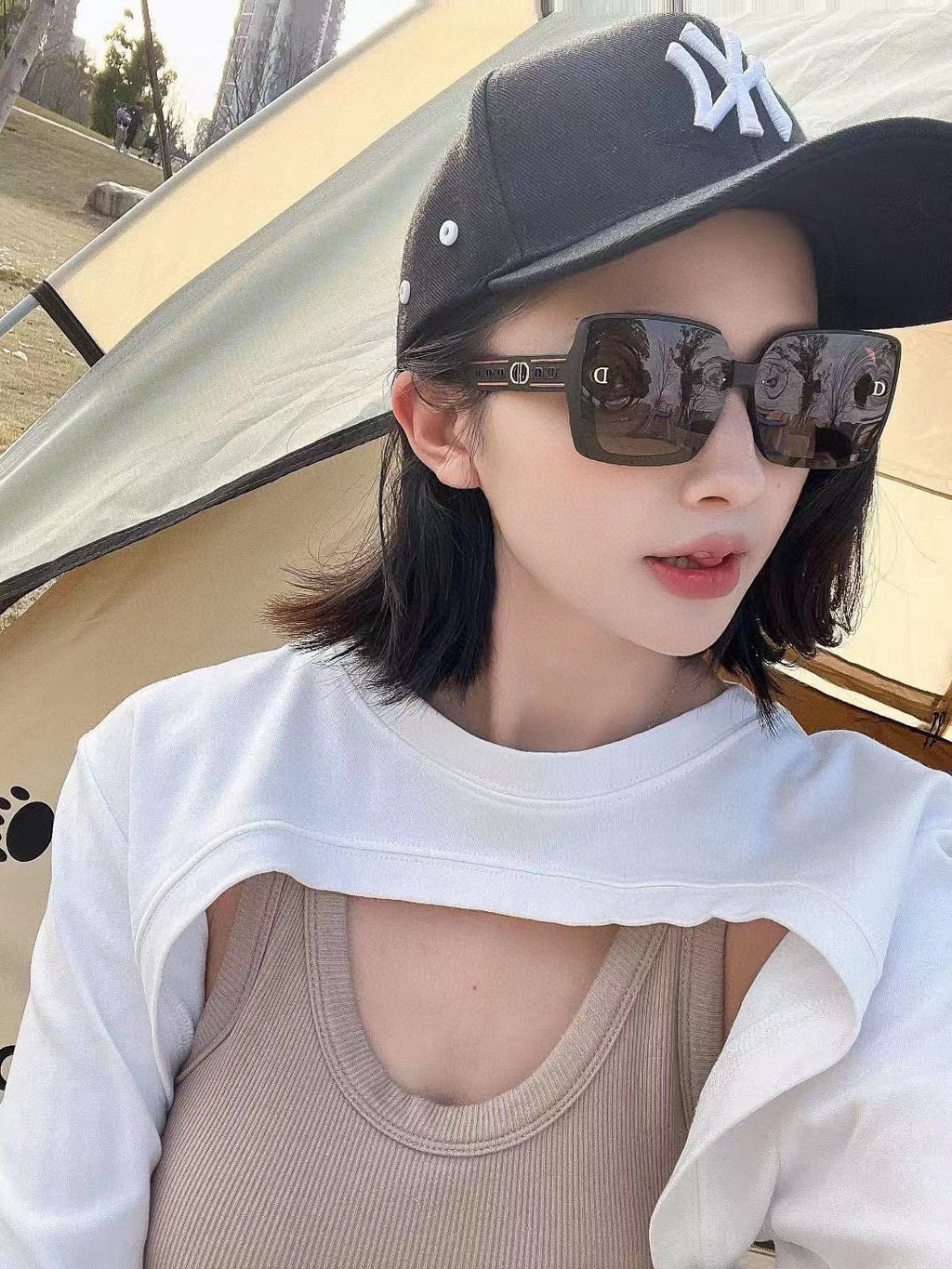 DIOR MONTAIGNE SUNGLASSES CD1228 IN ACETATE EMBOSSED LOGO