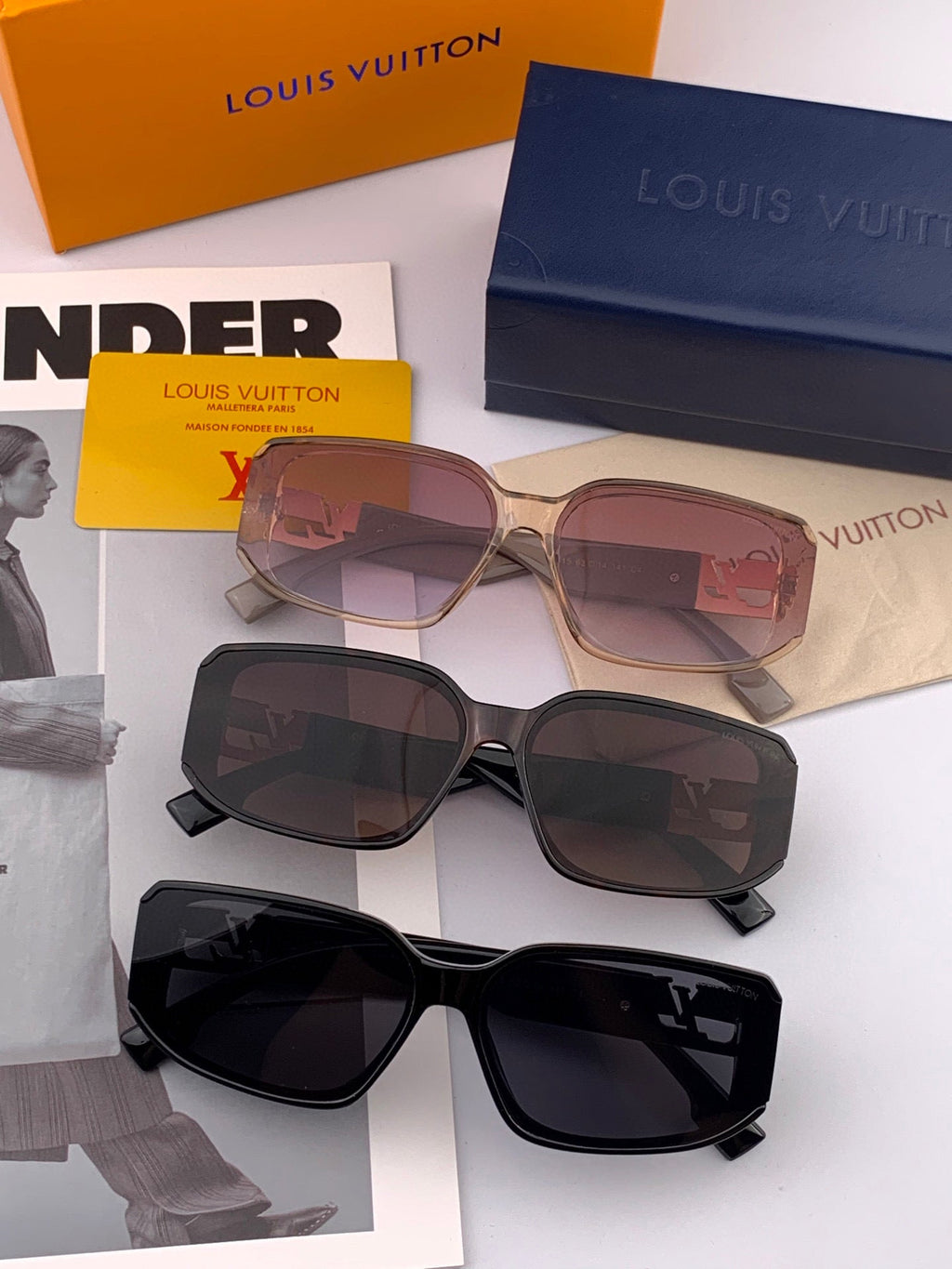 LOUIS VUITTON SQUARE SUNGLASSES L5551 IN ACETATE