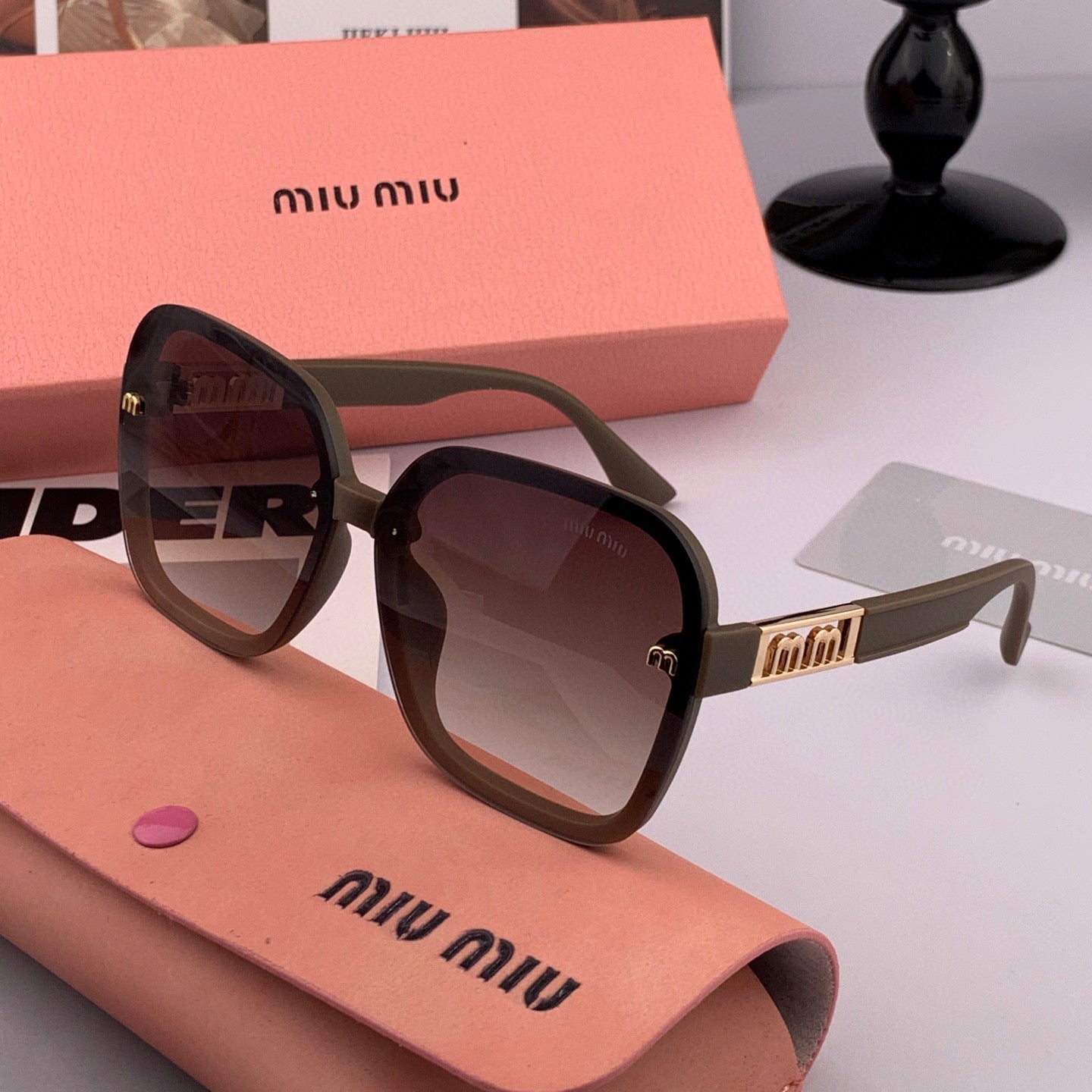 MIU MIU RUNWAY SQUARE SUNGLASSES M7303 IN ACETATE