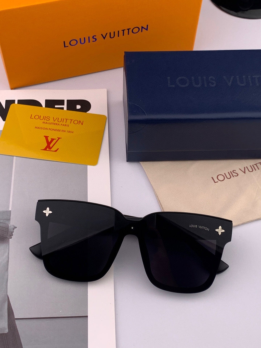 LOUIS VUITTON SQUARE ROUND SUNGLASSES L6303 IN ACETATE