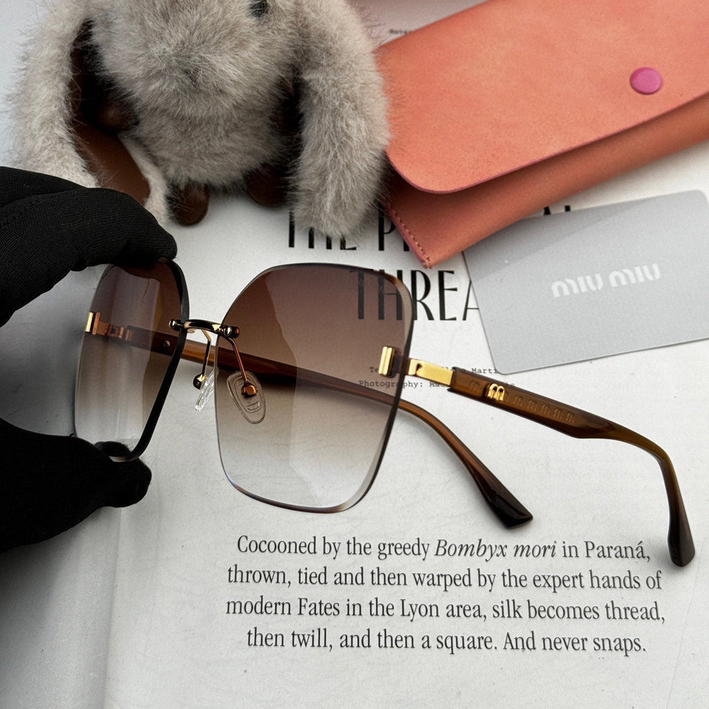 MIU MIU RUNWAY SQUARE SUNGLASSES M2612 IN METAL