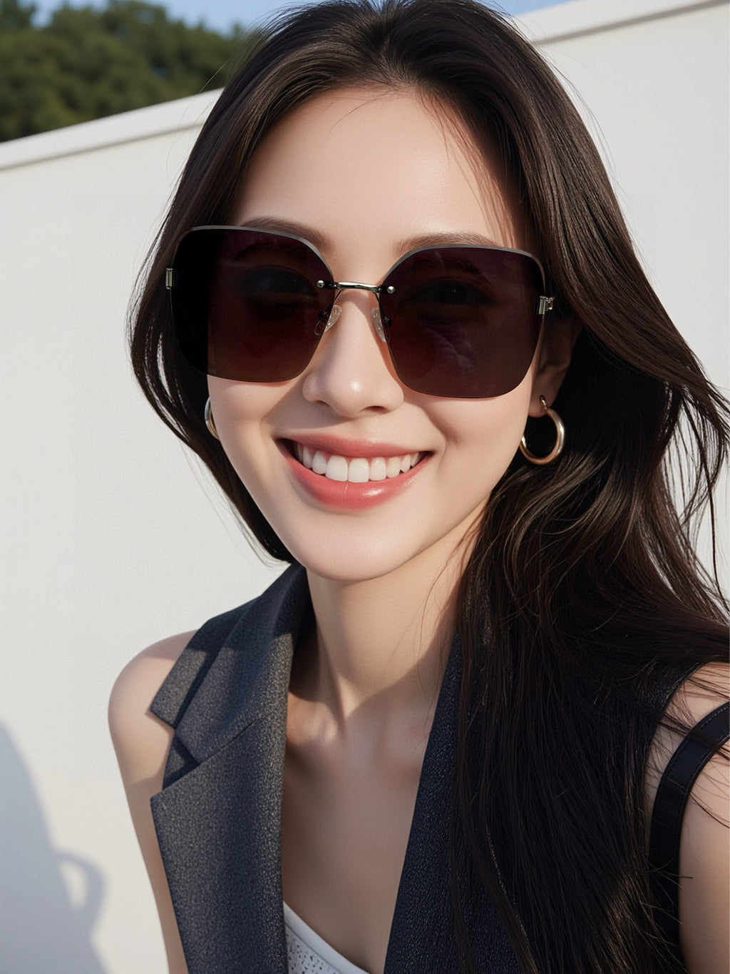 MIU MIU RUNWAY SQUARE SUNGLASSES M2612 IN METAL