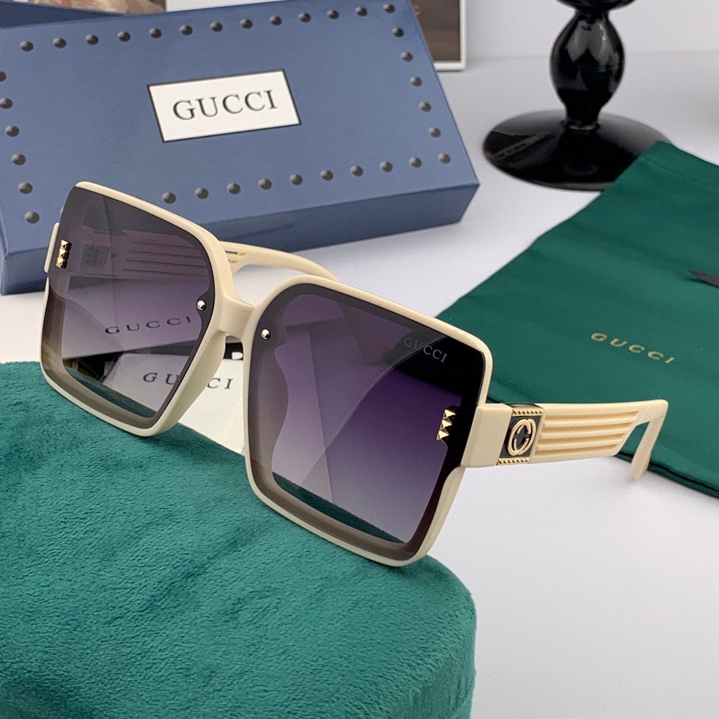 GUCCI GEOMETRIC FRAME SUNGLASSES G2519 IN ACETATE