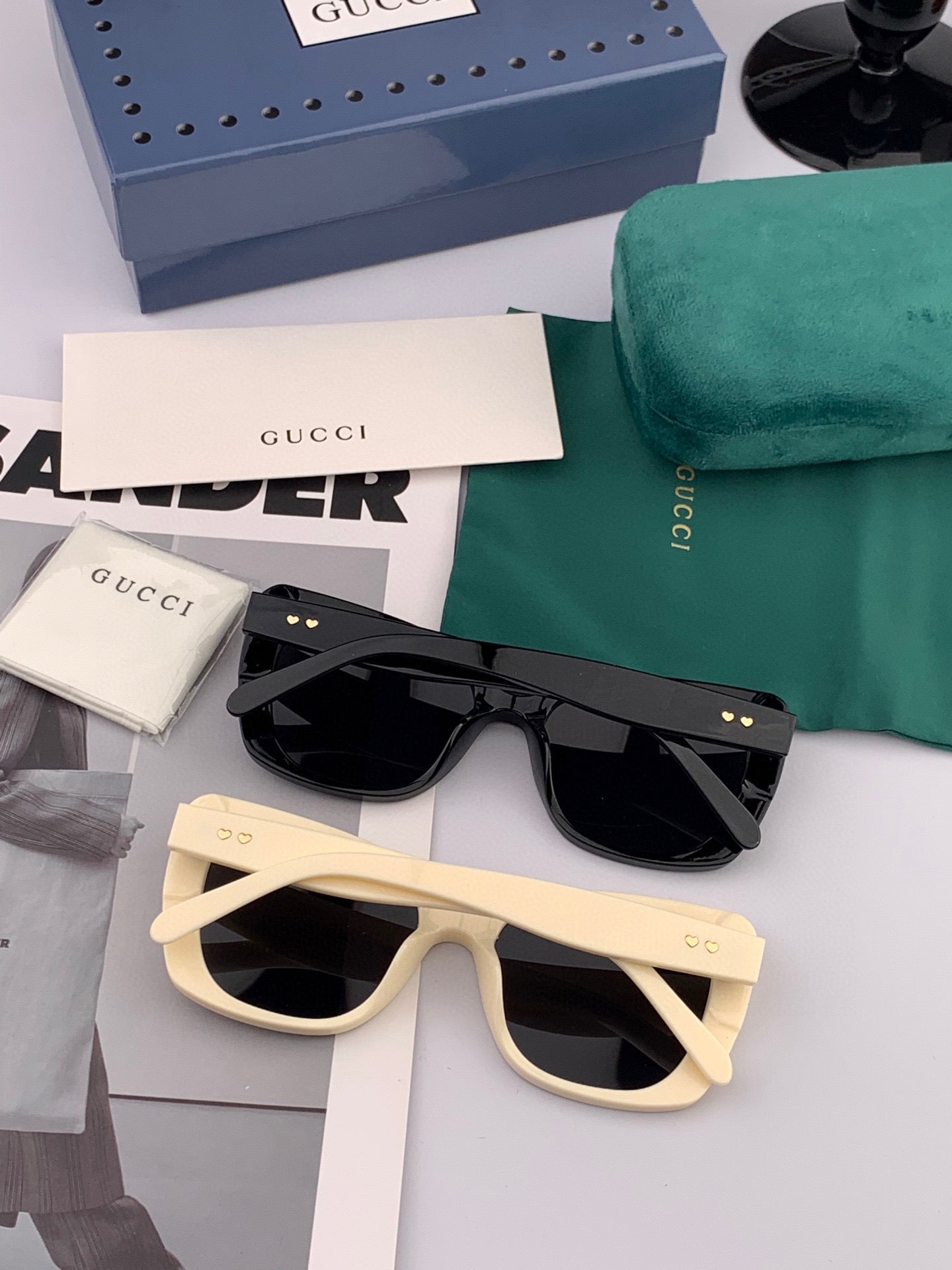 GUCCI SQUARE FRAME SUNGLASSES G1386 IN ACETATE